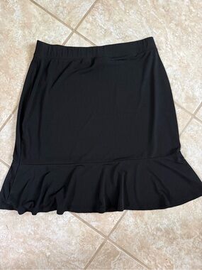 Liz Claiborne Black A-Line Flared Hem Skirt